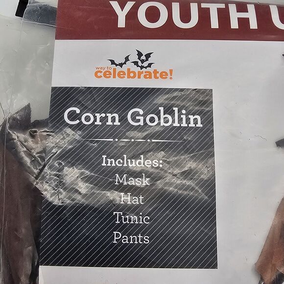 Corn Goblin Halloween Costume Youth Kids Unisex Size Medium (8) M(8) 4-Piece Set - Picture 3 of 9